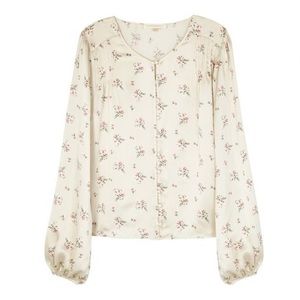 LoveShackFancy 100% Silk Talia Top